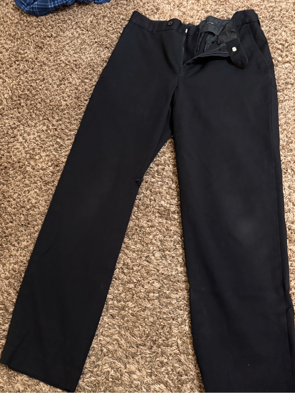 George Men's Black Straight Trousers